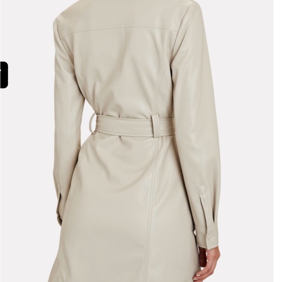 Jonathan Simkhai standard Karlee vegan leather belted waist tie mini dress - Picture 4 of 8